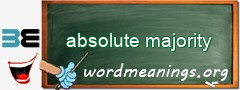 WordMeaning blackboard for absolute majority